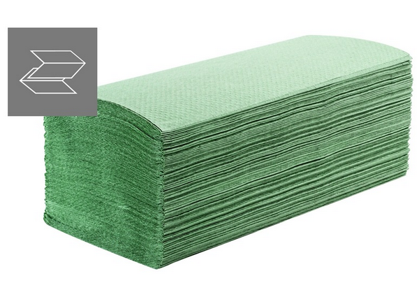 RĘCZNIK ZZ ZIELONY CLIVER MAKULATUROWY 20X200SZT