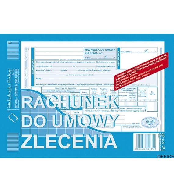 511-3R_Rachunek do umowy zlecenia A5 (o+1k) MICHALCZYK&PROKOP