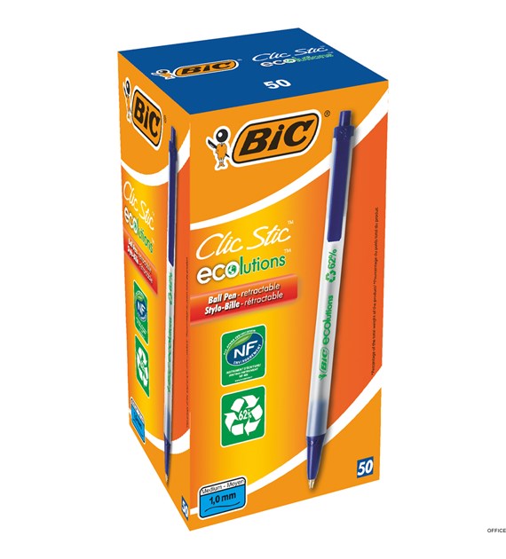 Długopis BIC Ecolutions Clic Stic niebieski, 8806891