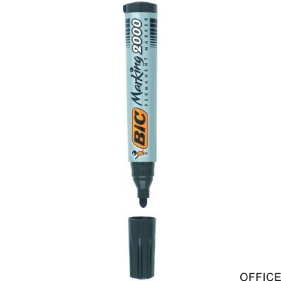 Marker permanentny BIC 2000 Ecolutions czerwony okrągła końcówka, 8209133