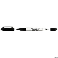 Marker dwustronny SHARPIE TWIN TIP czarny S0811100