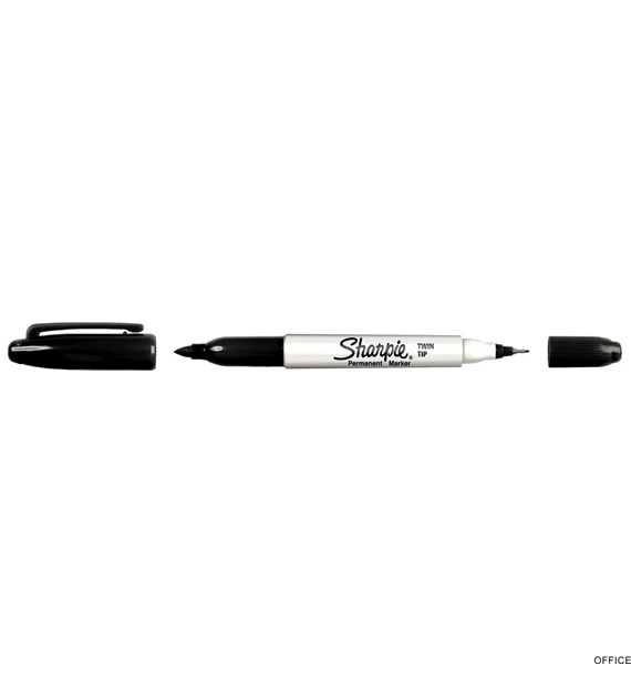 Marker dwustronny SHARPIE TWIN TIP czarny S0811100