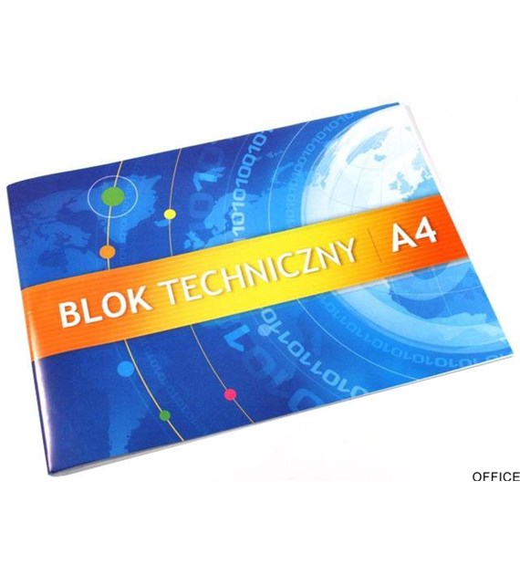 Blok techniczny biały A4 10k 250g KRESKA