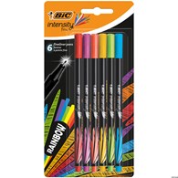 Cienkopis BIC Intensity Fine mix Rainbow Blister 6szt, 950444 (X)