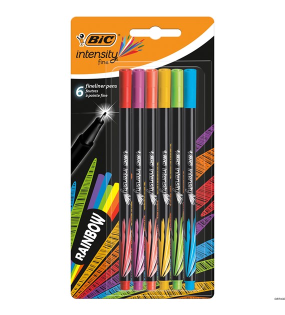 Cienkopis BIC Intensity Fine mix Rainbow Blister 6szt, 950444 (X)