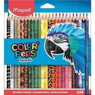 Kredki COLORPEPS ANIMALS trójkątne 24 kolorów 832224 MAPED