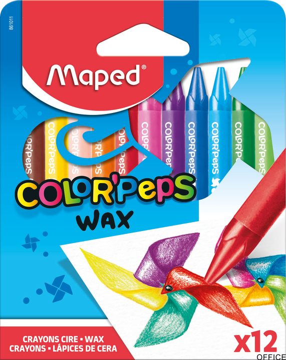 Kredki COLORPEPS świecowe 12 kolorów 861011 MAPED