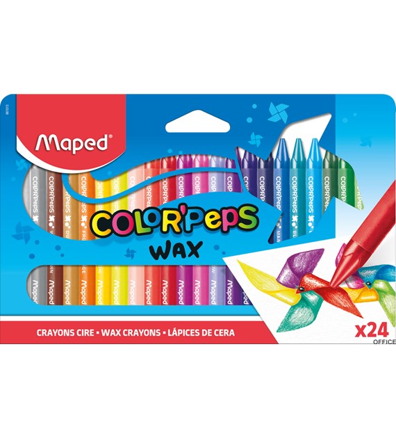 Kredki COLORPEPS świecowe 24 kolorów 861013 MAPED