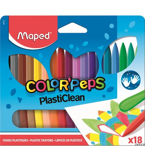 Kredki plastikowe Colorpeps 18 kolorów 862012 MAPED (X)