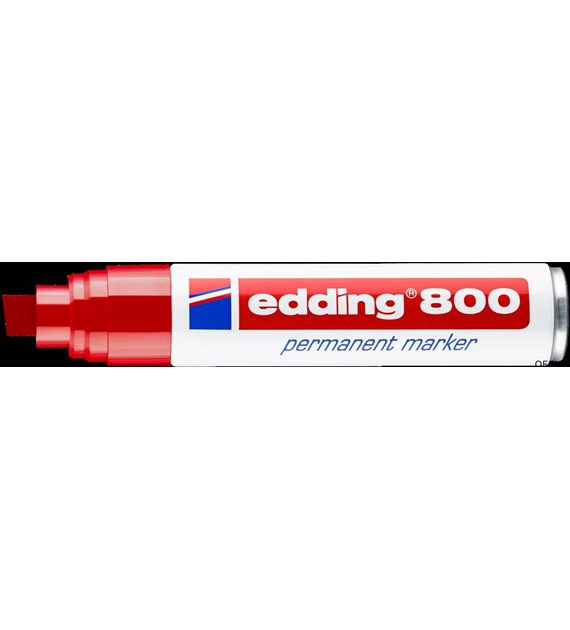 Marker E-800 EDDING czerwony końcówka ścięta 12 mm (X)