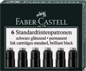 Naboje krótkie FC185507(6)czarne FABER CASTEL
