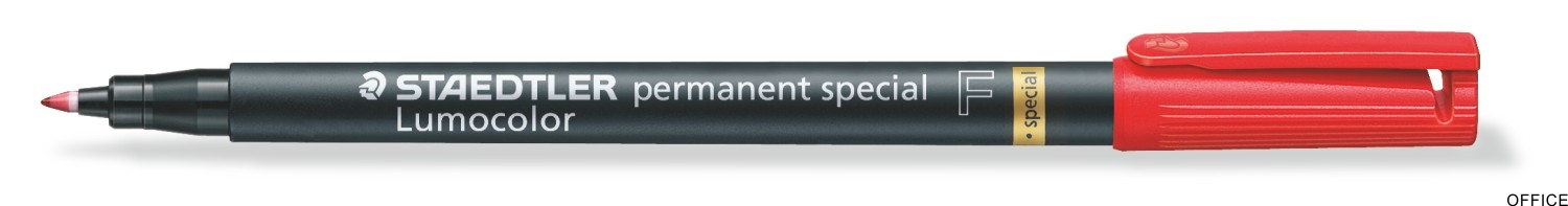 Foliopis Lumocolor special, F, wodoodporny, czerwony, Staedtler S 319 F-2
