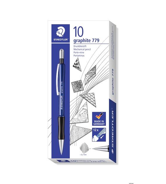 Ołówek automatyczny graphite, 0.7 mm, niebieska obudowa, Staedtler S 779 07-3