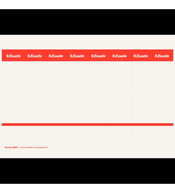 Etykiety do segregatorów 29x158mm(10x8) białe kartonowe ESSELTE 20821