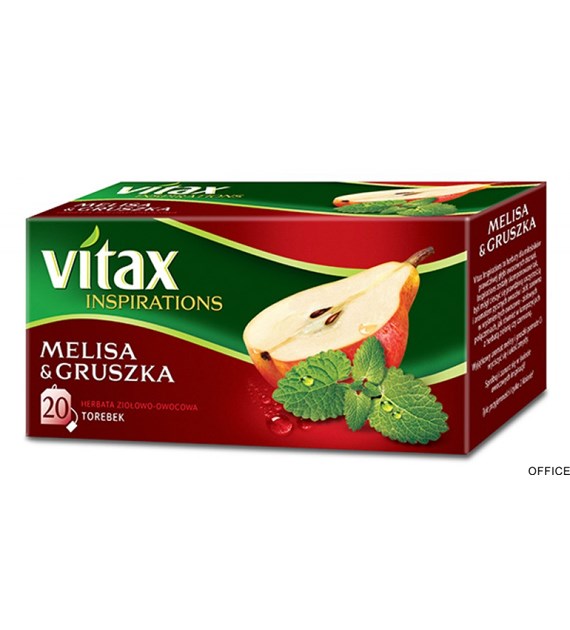 Herbata VITAX INSPIRATIONS Melisa&Gruszka (20 saszetek) 40g zawieszka