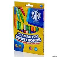 Flamastry dwustronne Astra 12 sztuk = 24 kolory, 314118001