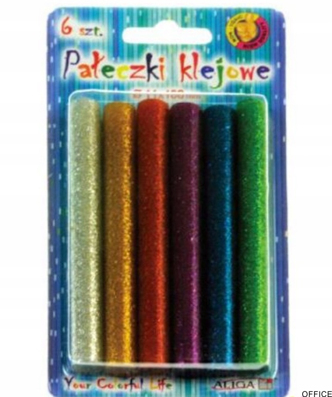 Klej do pistoletu JB11-MIX brokatowy 6szt Q11x100mm ALIGA
