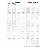 Etykiety A4 48,5x25,4mm  białe 040 EMERSON