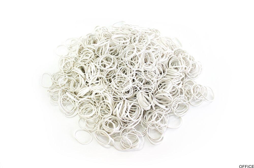 Gumki recepturki 1kg 100mm białe gure100x1.5x1.5 EMERSON