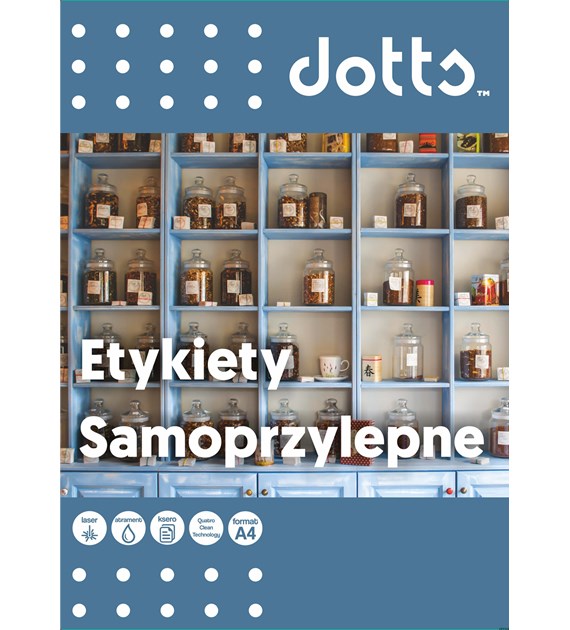 Etykieta samoprzylepna DOTTS A4 (100ark) 105x148mm (4 etyk/arkuszu)