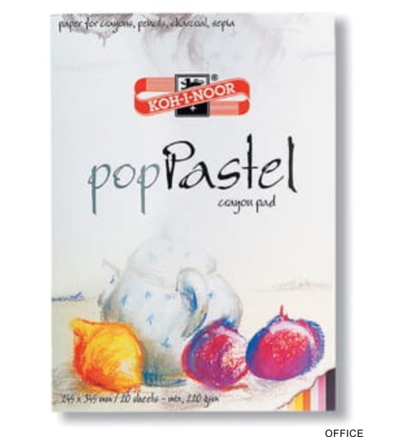 Blok do pasteli POPPASTEL 300x420mm 20ark 220g KOH-I-NOOR PA300M (5 KOLORÓW PASTELOWYCH PO 4 ARKUSZE) (X)