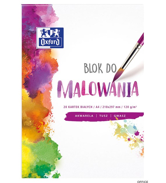 Blok do malowania OXFORD A4 20k 120G biały 400093194