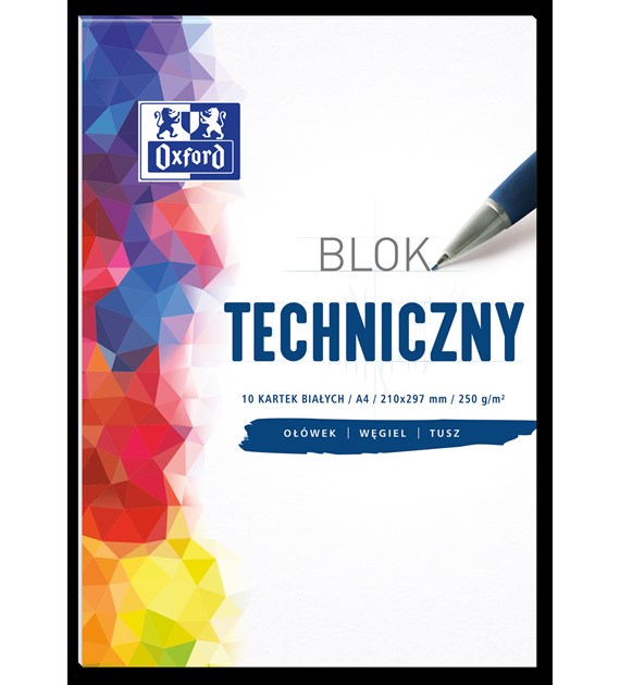 Blok techniczny OXFORD A4 10k 250G biały 400093199