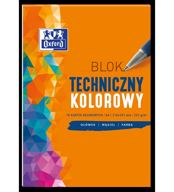 Blok techniczny OXFORD A4 10k 225G kolor 400093230