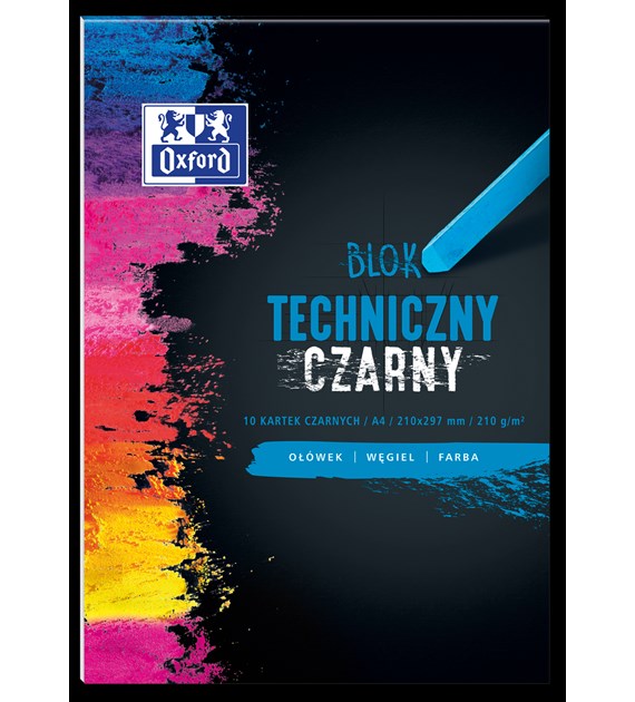 Blok techniczny OXFORD A4 10k 210G czarny 400093231