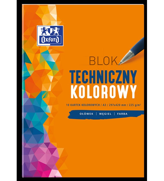 Blok techniczny OXFORD A3 10k 225G kolor 400093234