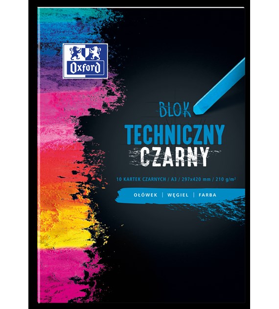 Blok techniczny OXFORD A3 10k 210G czarny 400093235