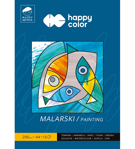 Blok malarski Młody Artysta, A4, 10 ark, 200g, Happy Color HA 3720 2030-M10