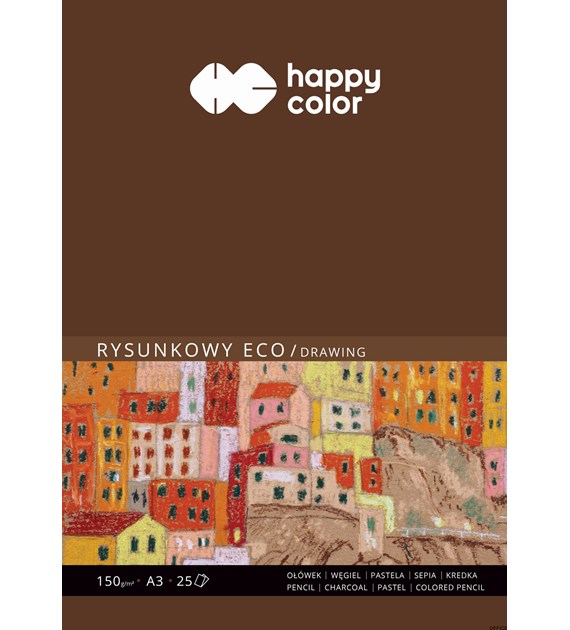 Blok rysunkowy ECO, ART, A3, 25 ark, 150g, Happy Color HA 3715 3040-A25