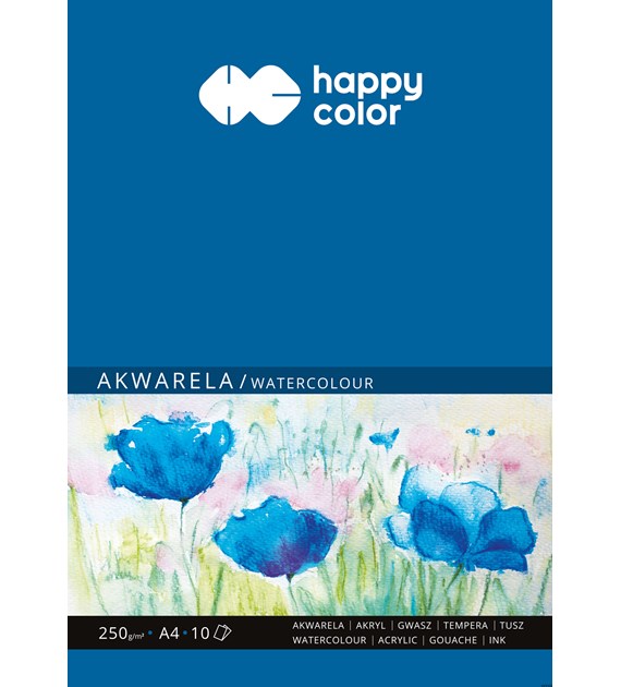 Blok akwarelowy, ART, A4, 10 ark, 250g, Happy Color HA 3725 2030-A10