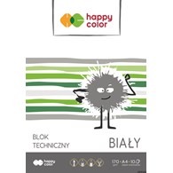 Blok techniczny biały A4, 170g, 10 ark, Happy Color HA 3550 2030-0