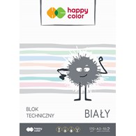 Blok techniczny biały A3, 170g, 10 ark, Happy Color HA 3550 3040-0