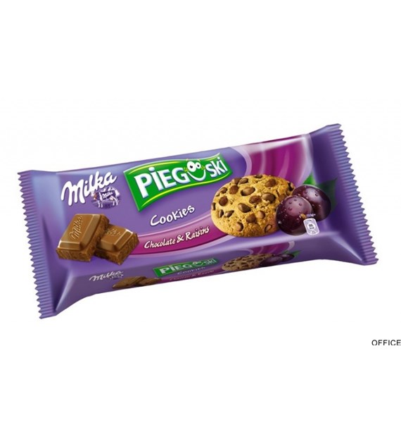 Ciastka MILKA Pieguski 135g Czekolada i rodzynki CHOCO COOKIE RAISINS