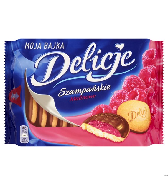 Ciastka DELICJE Szampańskie malina 294g