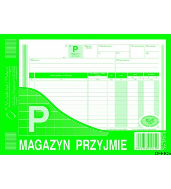 372-3 P magazyn przyjmie MICHALCZYK&PROKOP A5 80 kartek