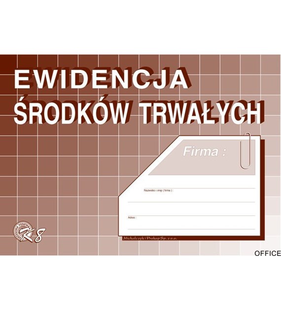 K-08 Ewidencja środków trwałych A5 MICHALCZYK&PROKOP