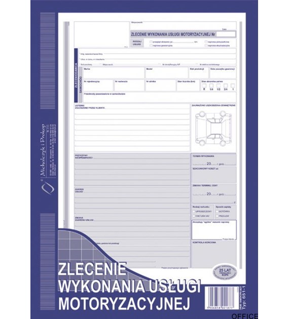 651-1 Zlecenie wykon.usługi motoryzacyjnej MICHALCZYK