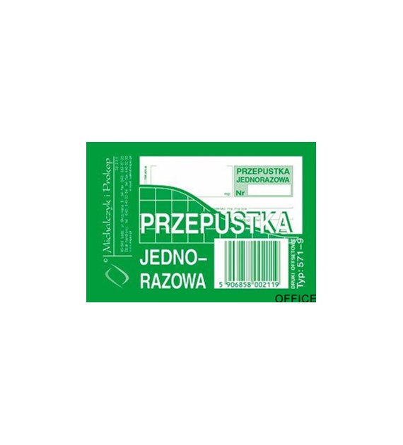 571-9 PJ Przepust.jednor.A7(80 MICHALCZYK I PROKOP