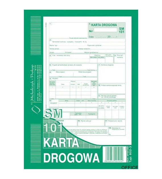 802-3N Karta drogowa MICHALCZYK&PROKOP A5 80 kartek