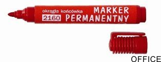 Marker D.RECT permanentny okrągły czerwony 2160 101112 LEVIATAN