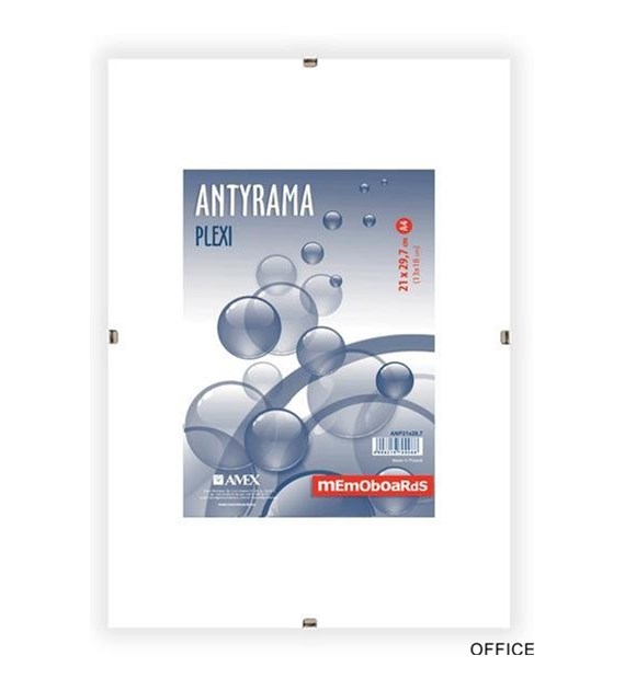 Antyrama plexi A4 210x297mm MEMOBOARDS ANP21x297