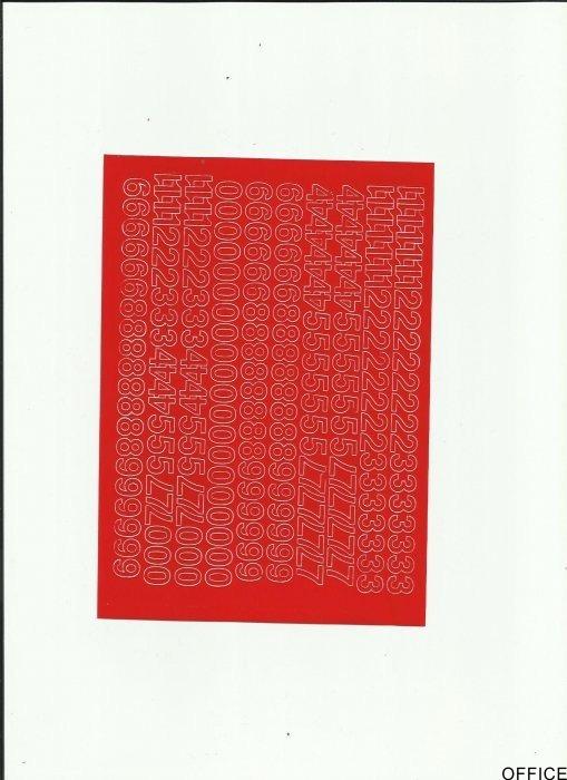 CYFRY samop. 1cm (8) czerwone ARTDRUK