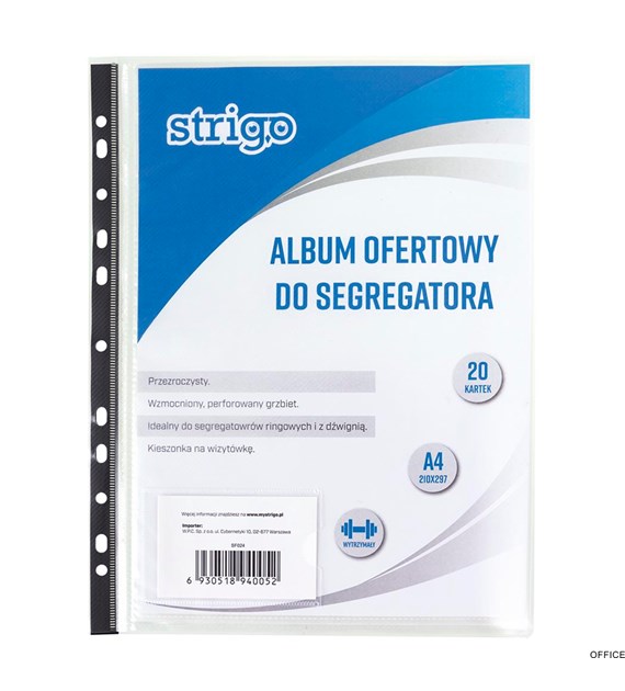 Album ofertowy PP A4 20 koszulek z perforacją SF024 STRIGO