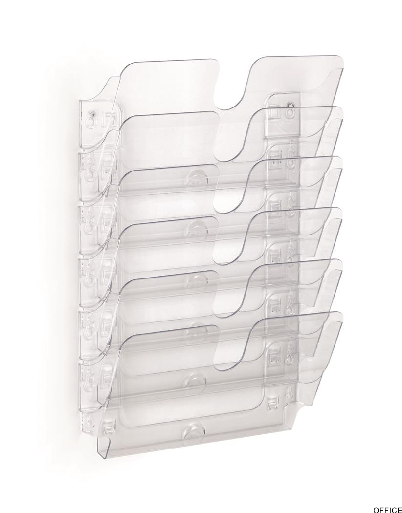 FLEXIPLUS A4 6  poziomych pojemników na dokumenty, przezroczyste 1700014401 DURABLE