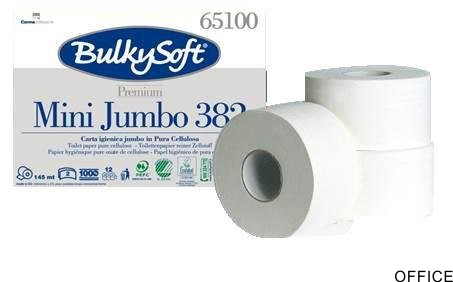 Papier toaletowy mini jumbo 2w 145m(12) 65100 BulkySoft 65908