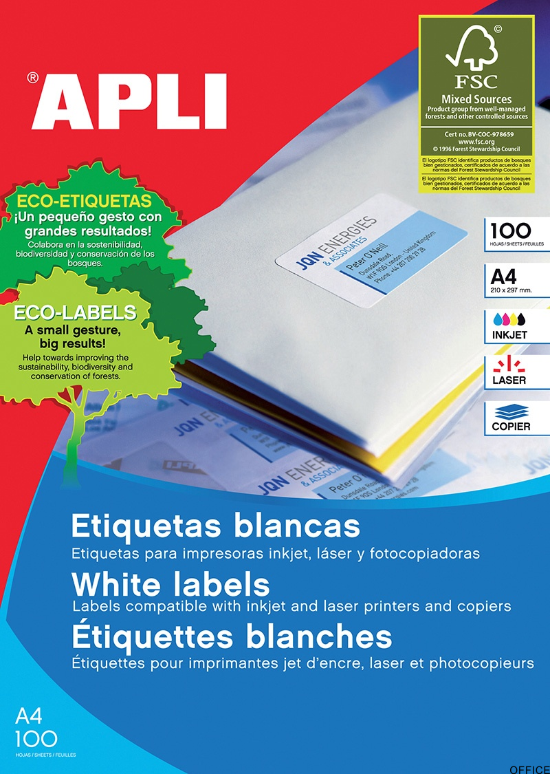 Etykiety 01278  105*57   (100) permanentne APLI (X)